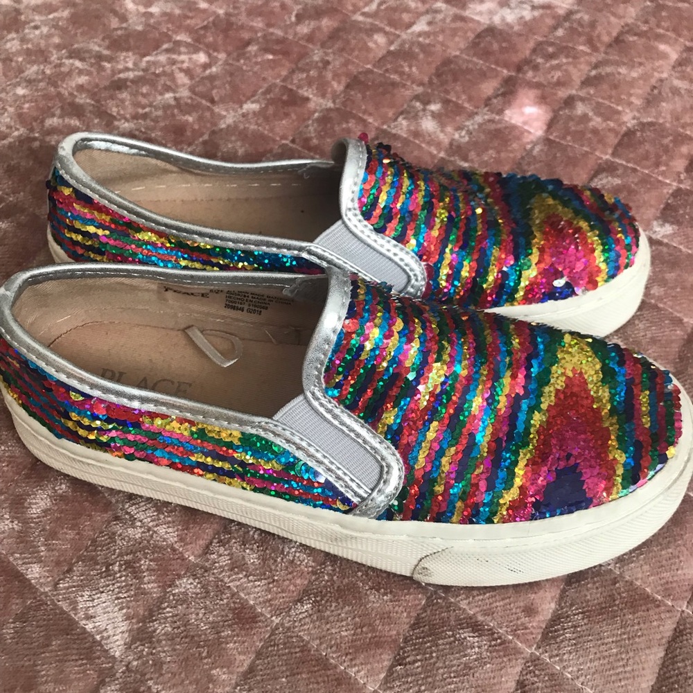 Sequin sneakers 🌈